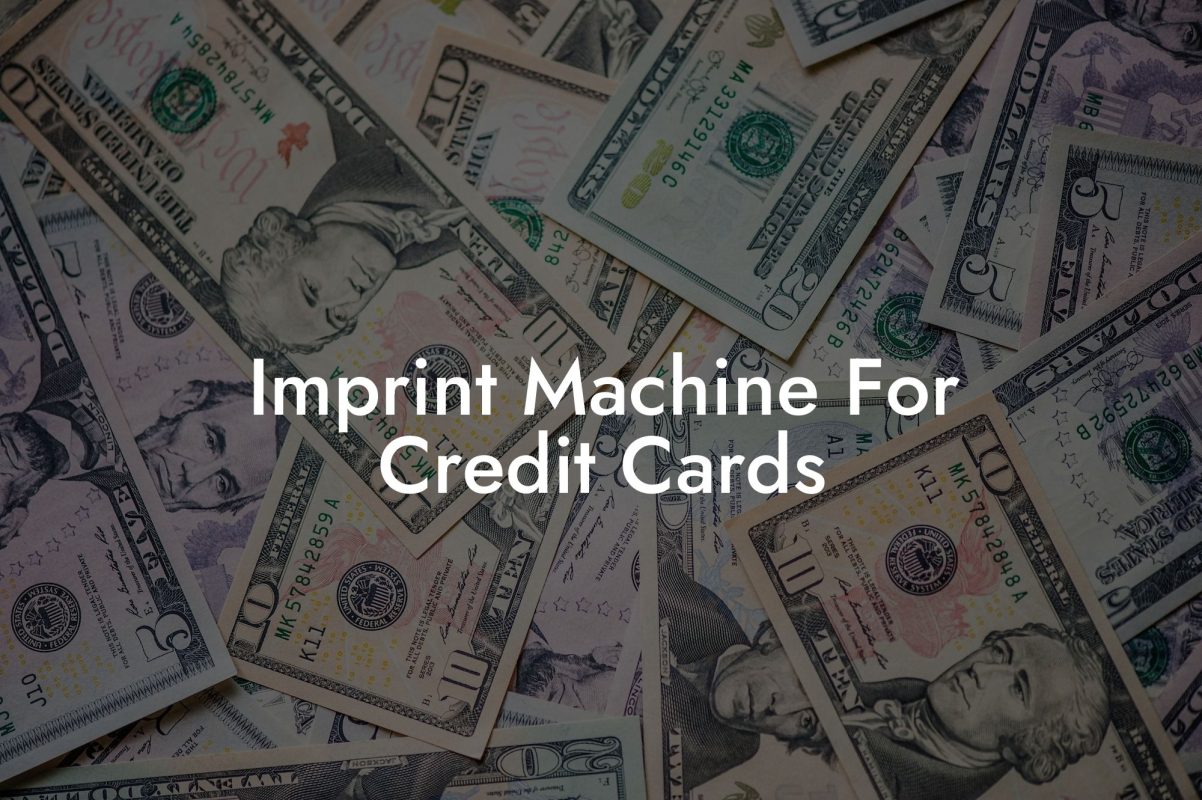 Imprint Machine For Credit Cards