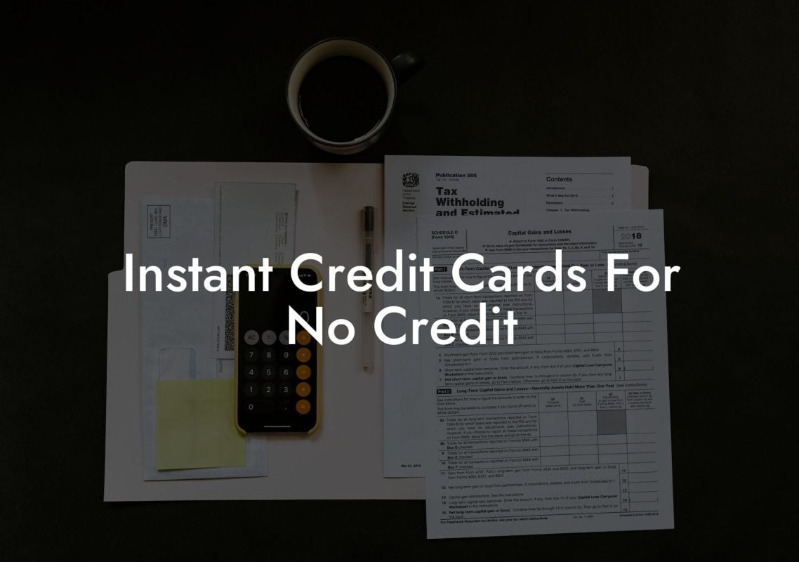 Instant Credit Cards For No Credit