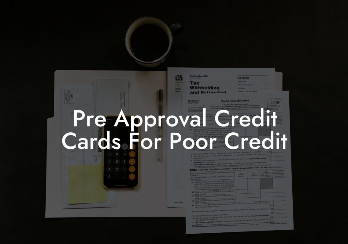 Pre Approval Credit Cards For Poor Credit