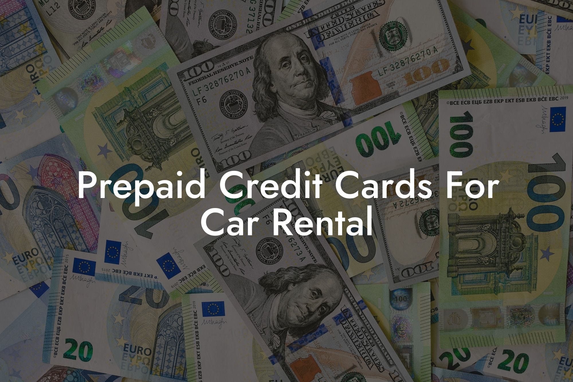 Prepaid Credit Cards For Car Rental