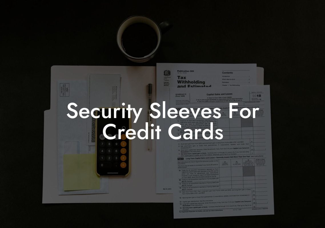 Security Sleeves For Credit Cards