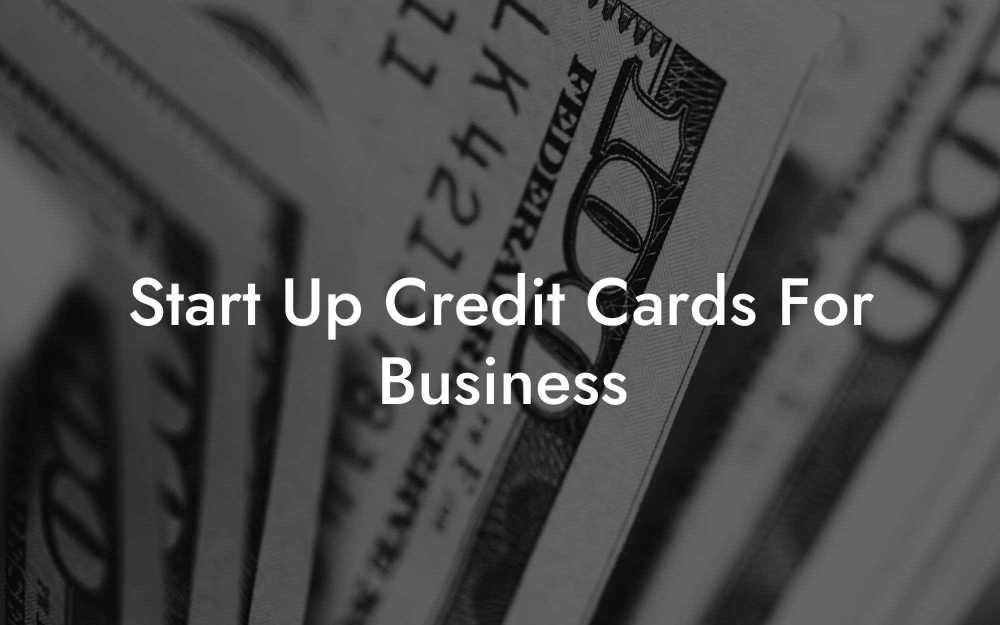 Start Up Credit Cards For Business